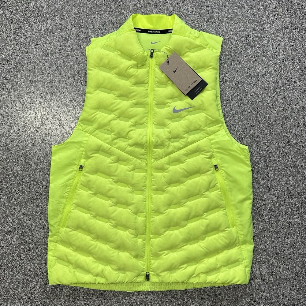 Nike Therma-FIT ADV Repel AeroLoft Down Running Vest Mens S Volt Reflective